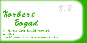 norbert bogad business card